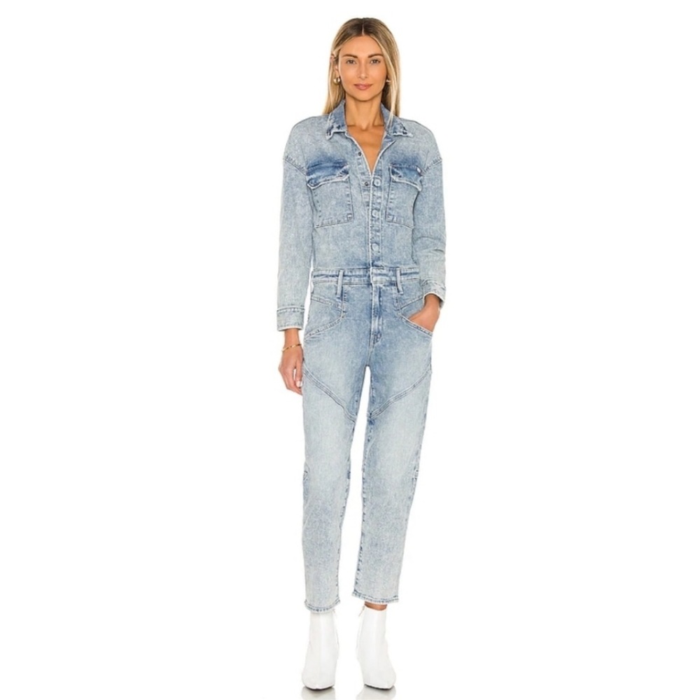Mother The All-In-One Breaker Ankle Jumpsuit out with the old in with the new, S